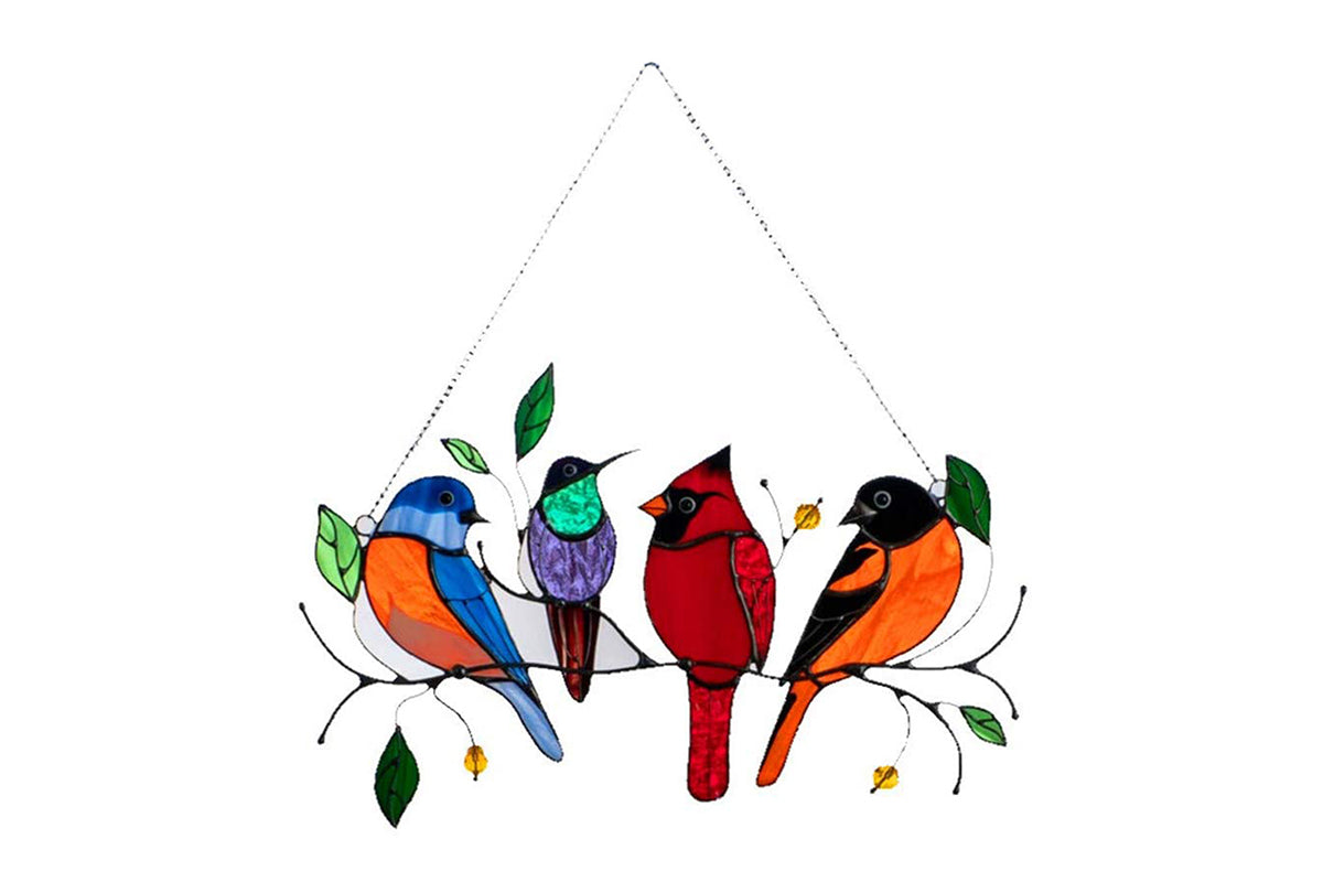 Multicolor Birds Window Hanging Stained Acrylic Window Ornaments Mothers Day Gift-Style 2
