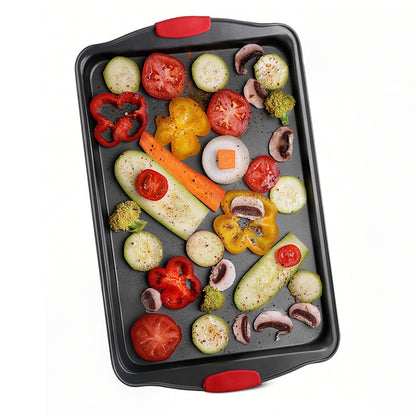 3Pcs Nonstick Kitchen Oven Baking Pans Set Premium Carbon Steel Bakeware for Oven Baking
