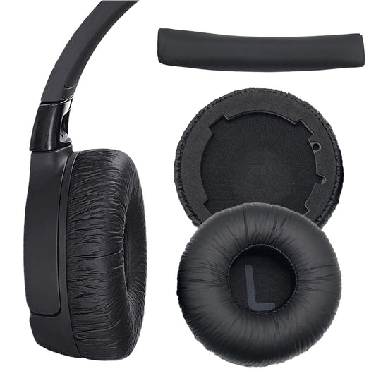 Headworn Heaphone Protector Set Ear Pads Cushion and Headband for JBL Tune600BT T520BT T510BT T500BT T450BT Black