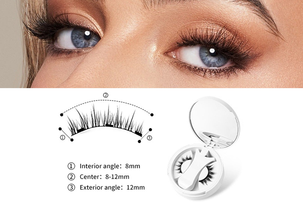 Magnetic Eyelashes Kit With Clip Reusable Magnetic Lashes Glue-Free False Lashes-Style 2