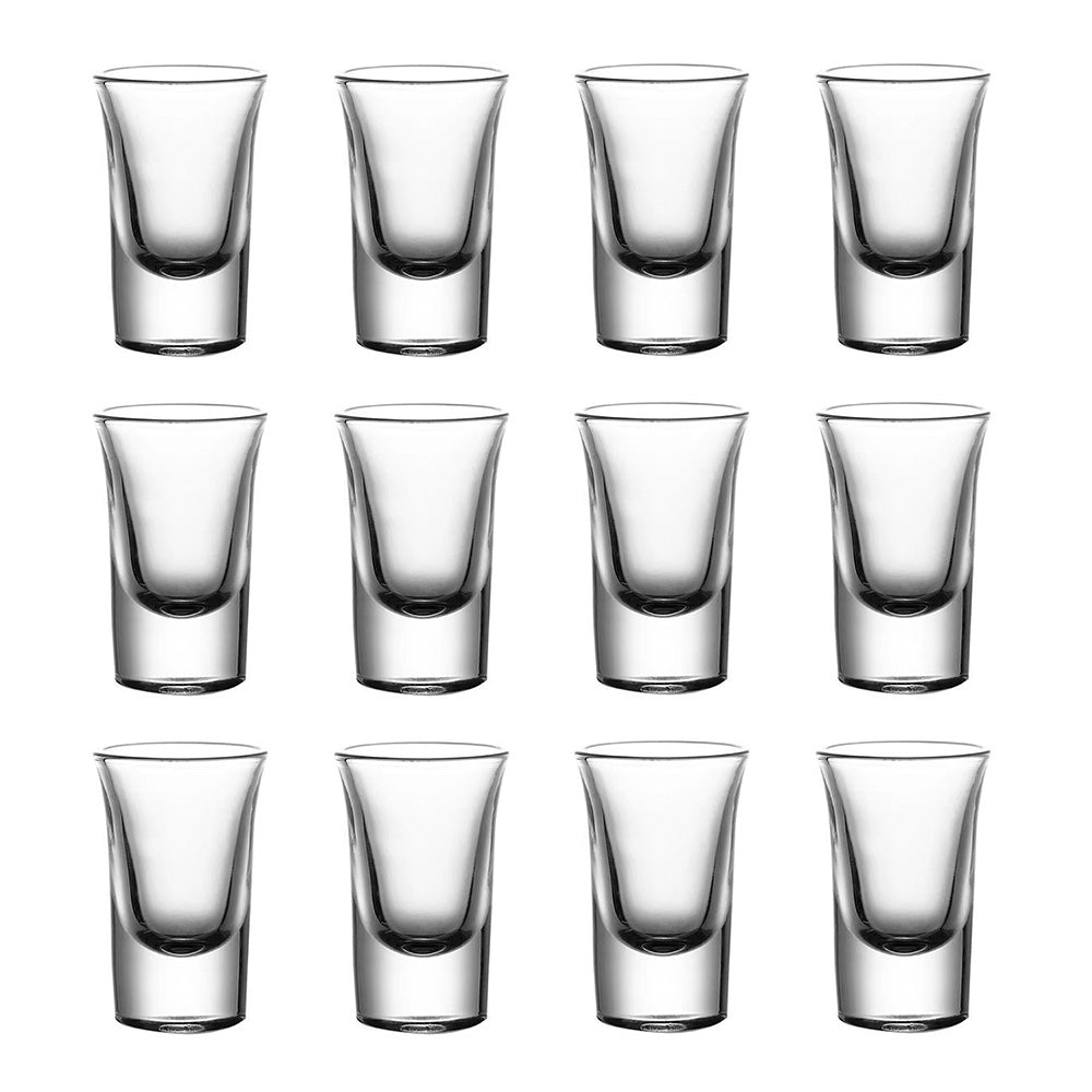 12 PCS Heavy Base Shot Glasses for Whiskey Vodka Tasting