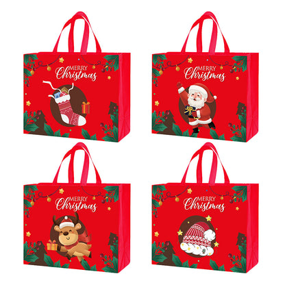 24 Pack Christmas and Halloween Handled Gift Shopping Bags - Red