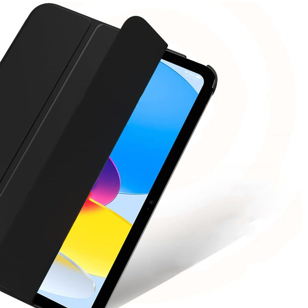 Compatible Case for iPad 10th 11th Gen A16 Tri-Fold Smart Cover Auto Wake Sleep-Black