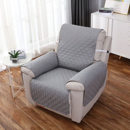 Recliner Chair Cover Couch Protector Slipcover with Elastic Straps Gray
