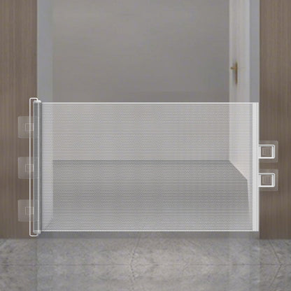 Retractable Dog Gate for Outdoor Staris Hallways Doorways No Drill-White
