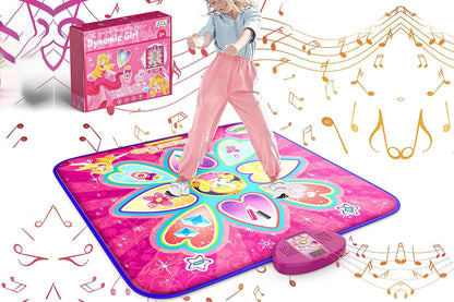 Dance Mat Pink Princess Toys for Girls Electronic Dance Pad with 7 Game Modes Musical Mat Christmas Gift