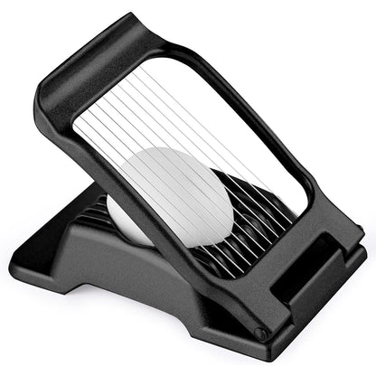 Aluminum Alloy Egg Slicer for Hard Boiled Eggs Strawberry Slicer for Sandwiches-Black