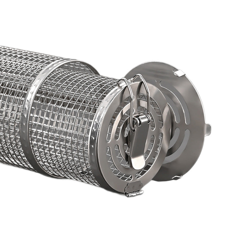 2 Pack Stainless Steel Rolling Grill Baskets with Handles