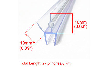 4 Pieces Shower Frameless Glass Door Seal Strip 60cm
