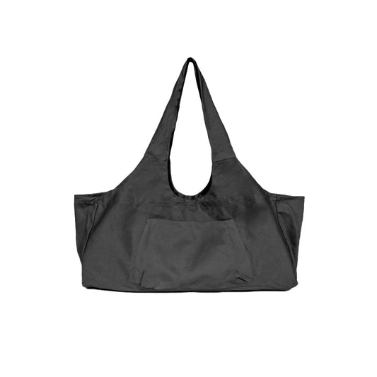 Large Yoga Mat Carrying Bag with Side Pocket Yoga Tote Bag Gym Bag Black