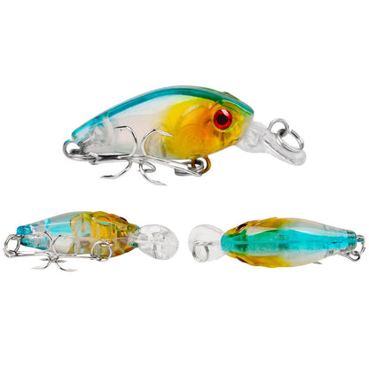 9Pcs Colorful Fishing Lures Small Fake Fishing Bait Freshwater Fishing Tackle Kit for Bass Trout Perch