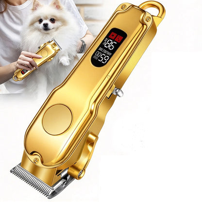 Cat Dog Pet Clippers Hair Electric Clipper Grooming Trimmer Shaver - Gold