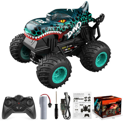 1:20 Scale RC Monster Truck Dinosaur Toy Car with Lights and Music Turquoise