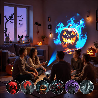 USB Halloween Projector Light with 6 Slides for Game Party