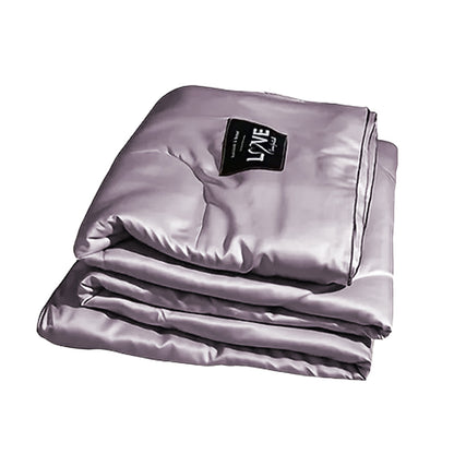 Silk Imitation Summer Cool Air Condition Quilt Washable Quilt Light Purple
