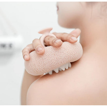 4Pcs Soft Sunflower Suction Cup Bath Ball Exfoliating Bath Sponge Cleaning Brush