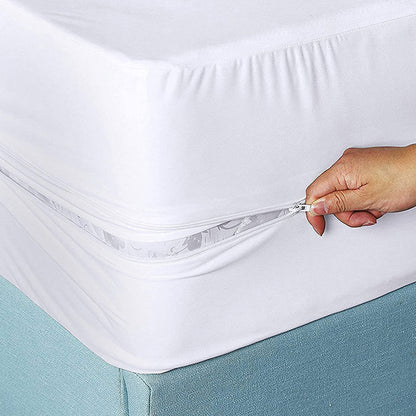 2Pcs Zippered Mattress Protector Waterproof and Bed Bug Proof Mattress Protector
