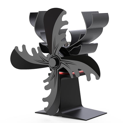 4-Blade Fireplace Stove Fan Wood Top Burner Self-Powered Ecofan