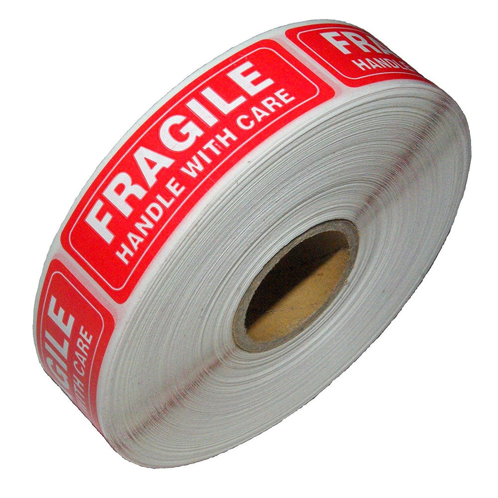 1000 Pieces Self Adhesive Fragile Handle with Care Label Stickers
