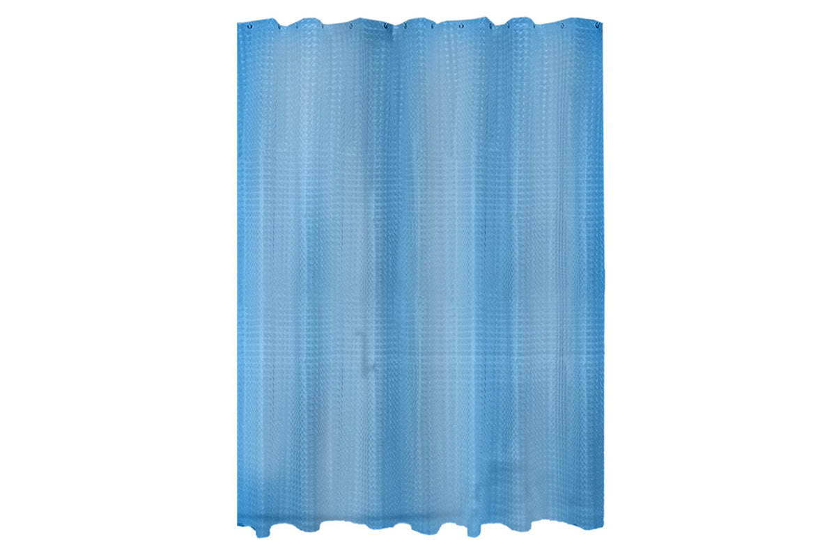 PEVA Shower Curtain Liner with Grommets and Hooks - Blue