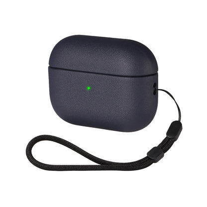 For Apple AirPods Shockproof Case Cover with Lanyard Navy Blue