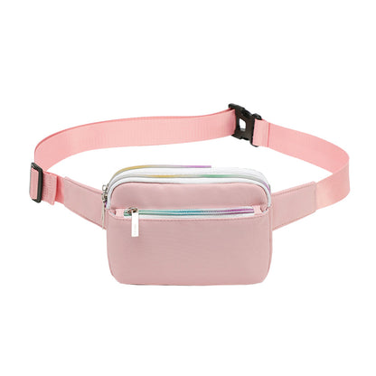 Chest Waist Packs Fanny Pack Waist Belt Bag for Women and Men Pink