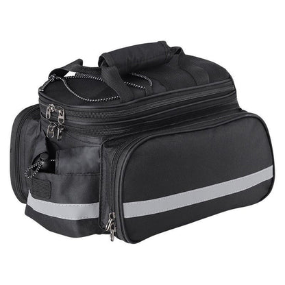 Bicycle Rear Seat Bag Expandable Bike Rack Bag Cycle Luggage Carrier Trunk Bag with Rain Cover