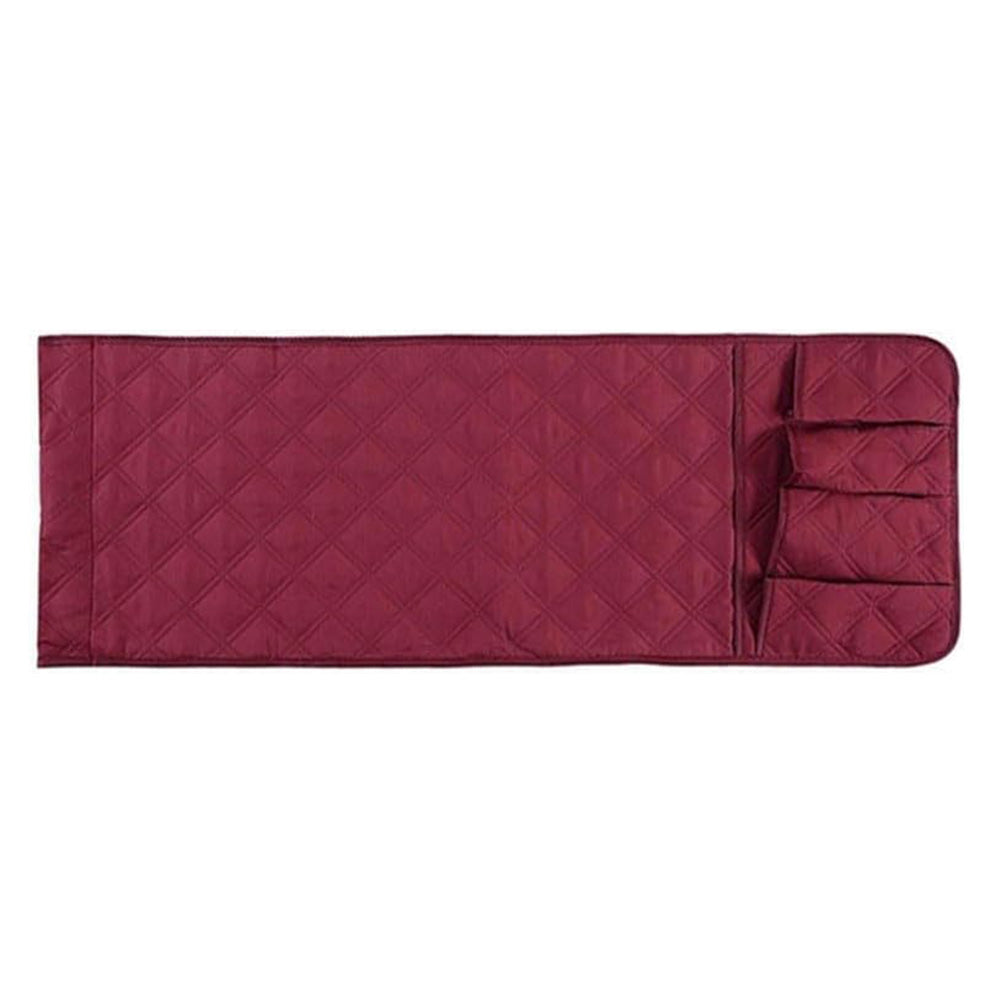 5 Pocket Sofa Armrest Organizer Remote Holder Bag for Couch and Chair-Wine Red