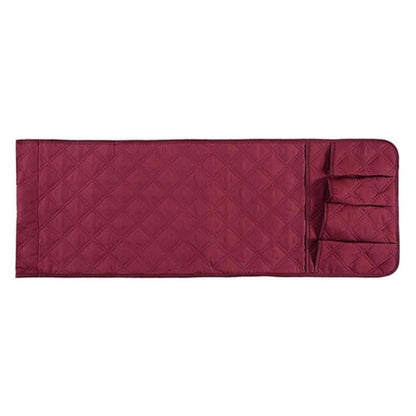 5 Pocket Sofa Armrest Organizer Remote Holder Bag for Couch and Chair-Wine Red