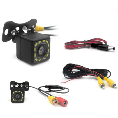 24 LED Square Reverse Camera for Car Rear View Parking with Night Vision