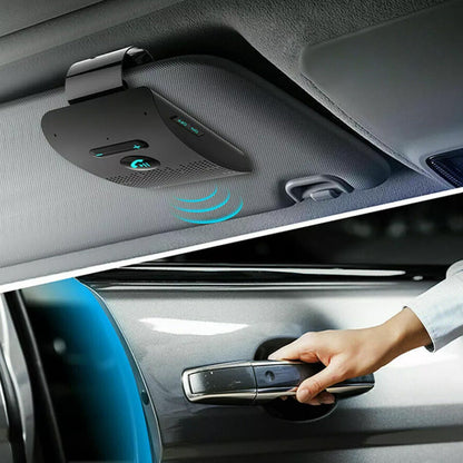 Wireless Car Adapter Handsfree Bluetooth Car Speaker Sun Visor Clip Speakerphone