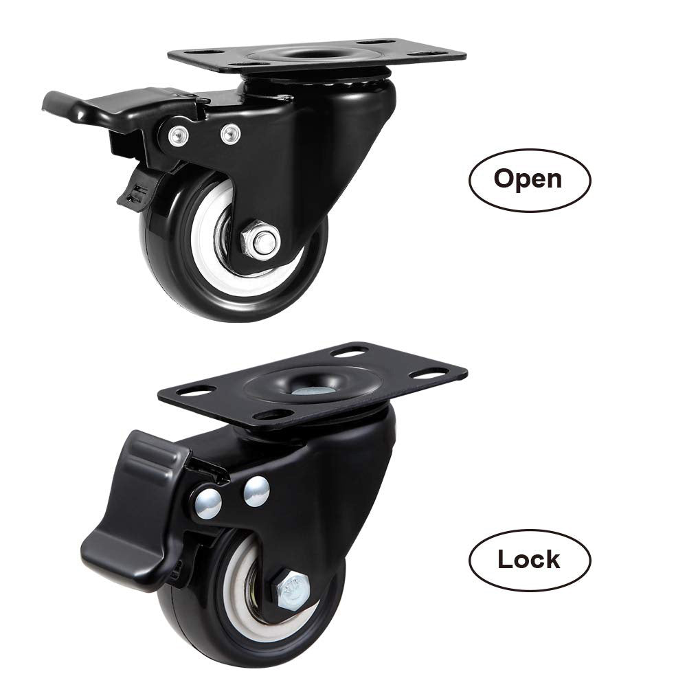 4 Pack 2 Inch Swivel Caster Wheels