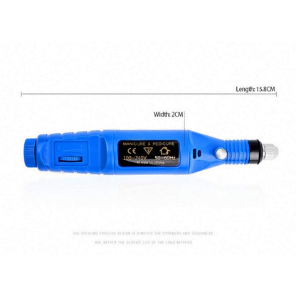 Electric Nail Drill Kit for Gel Nails Manicure Pedicure Polishing-Blue