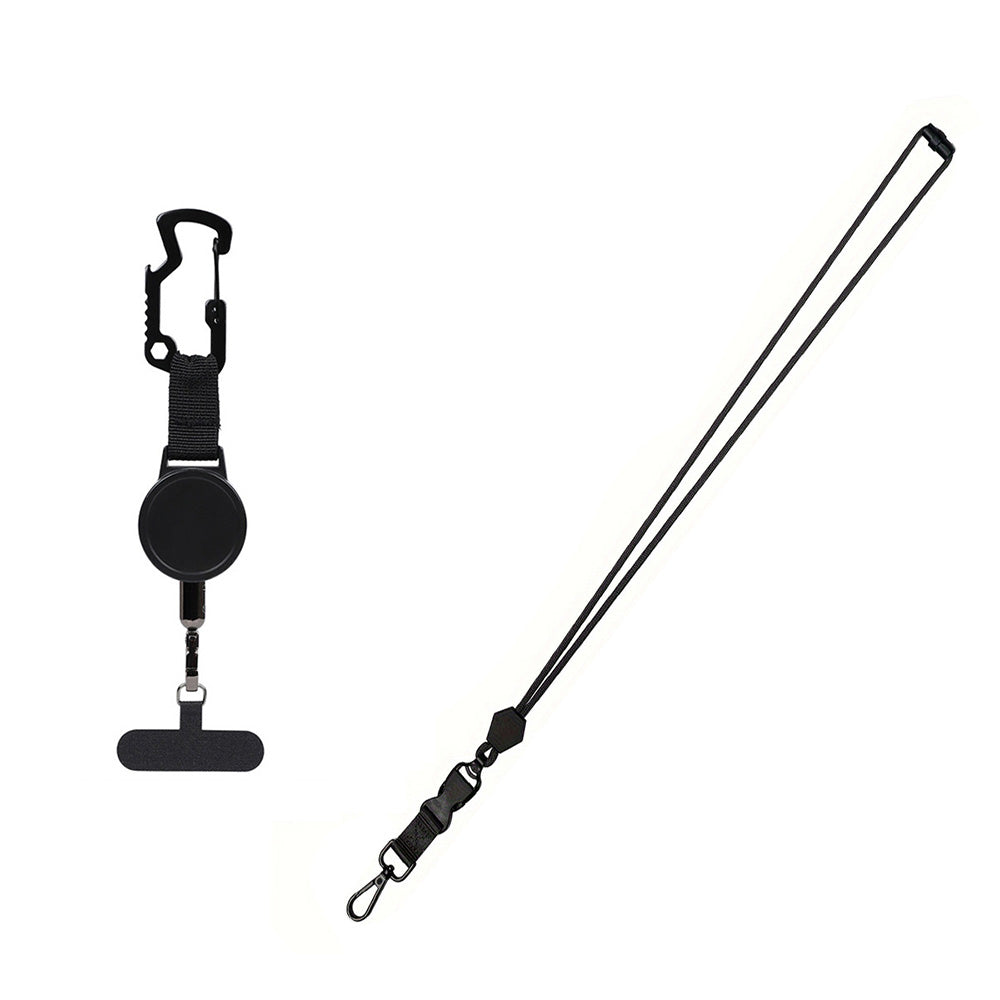 Multi-Function Retractable Carabiner with Lanyard