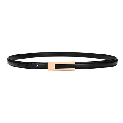 Vintage Womens PU Leather Casual Belt for 72 to 94cm Waist - Black