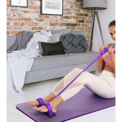 Resistance Bands Set with Pedal Resistance Band and Pilates Ring for Pilates -Black