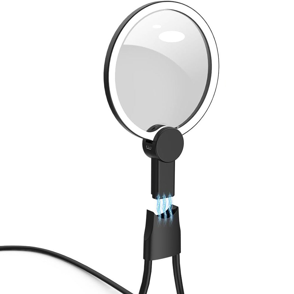 3 in 1 Magnifying Glass with Light Rechargeable Neck Mount for Reading