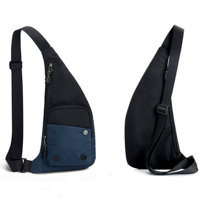 Chest Sling Bag Unisex Large Capacity-Dark Blue