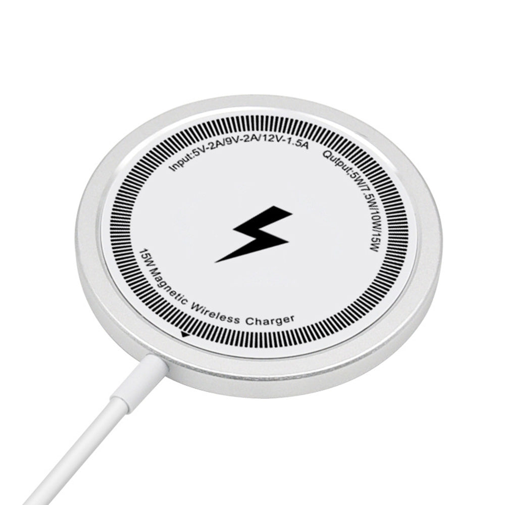 15W Fast Charger for iPhone 16 15 14 13 12 Series Wireless Charger for Wireless Charging Smart Phones White