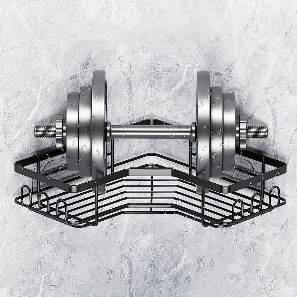 4Pcs Corner Shower Caddy Set with Soap Holder ââ‚?Carbon Steel  18kg Load