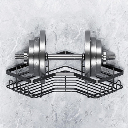 4Pcs Corner Shower Caddy Set with Soap Holder ââ‚?Carbon Steel  18kg Load