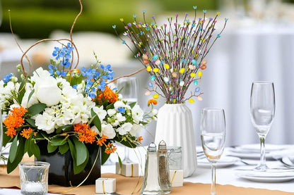 Artificial Easter Spray Vine with Pastel Easter Eggs and Berries for Home Decor