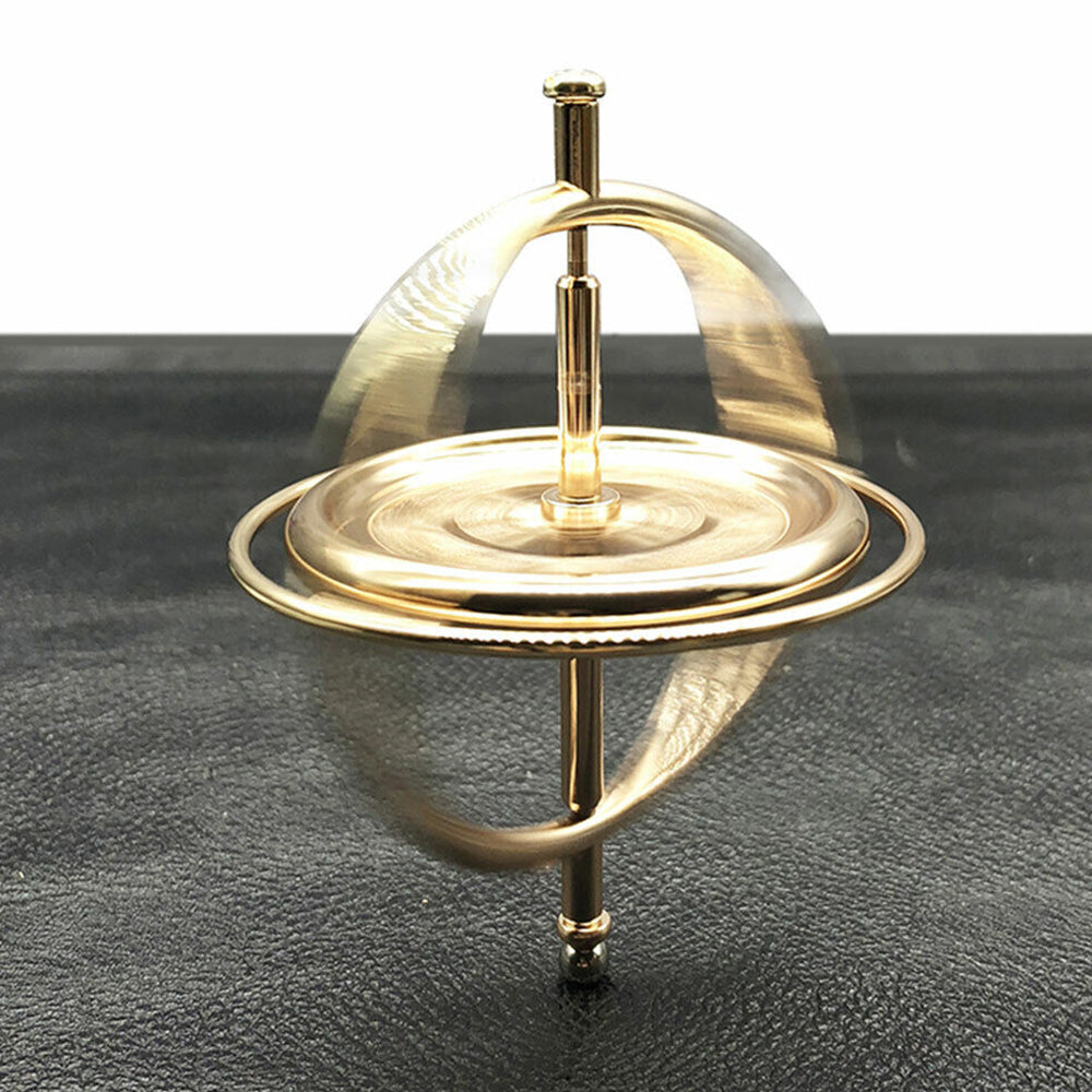 Metal Gyroscope Educational Fingertip Gyro Toy Speed Balance Spinning Top Gyroscope Gold