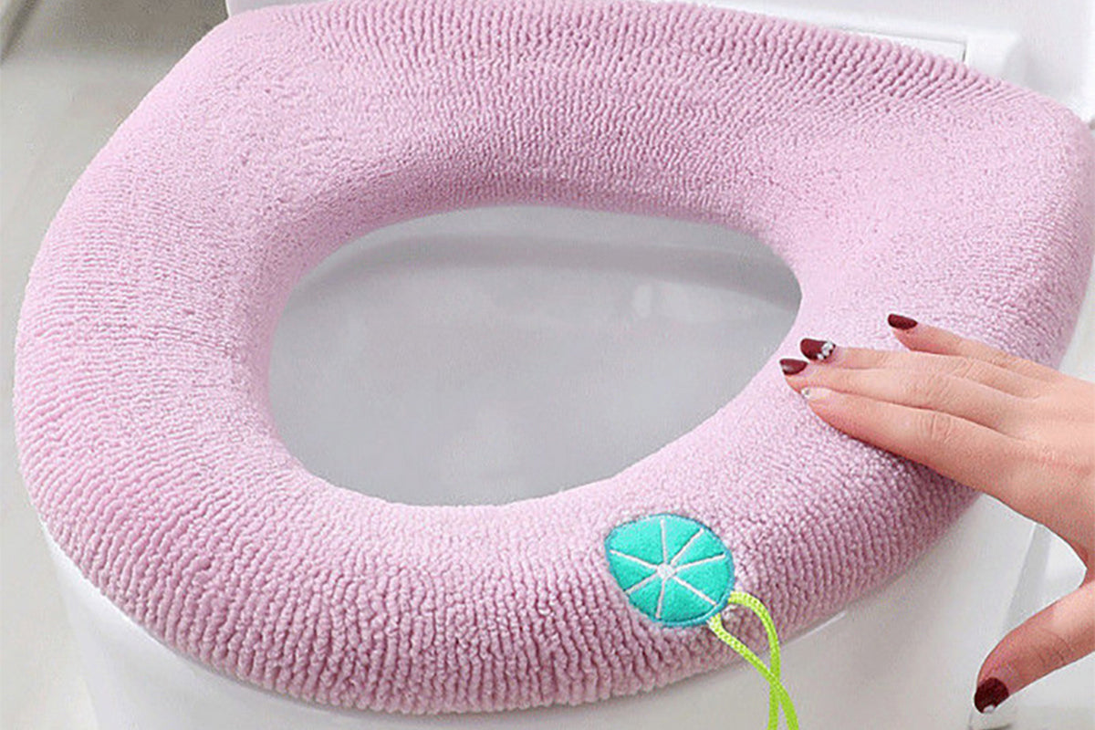 4 Pieces Bathroom Soft Toilet Seat Covers