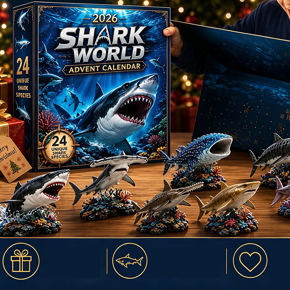2D Acrylic Shark Christmas Advent Calendar 24-Day Christmas Countdown For Adults