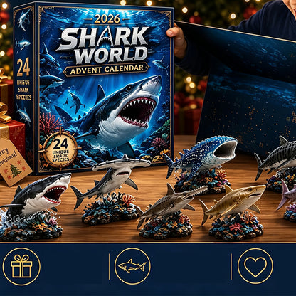 2D Acrylic Shark Christmas Advent Calendar 24-Day Christmas Countdown For Adults