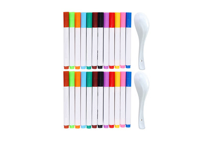 12 Color Magical Water Painting Pen for Kids Magic Floating Ink Pen 2 PCS