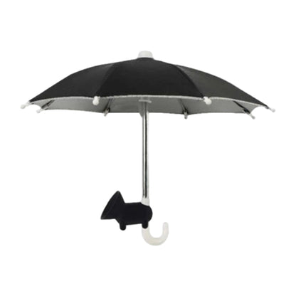 Phone Umbrella Suction Cup Stand Outdoor Phone Shade Cover Black