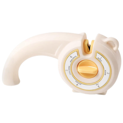 6-in-1 Kitchen Knife Sharpener Multi-Use Rotary Knob for Home Use-White