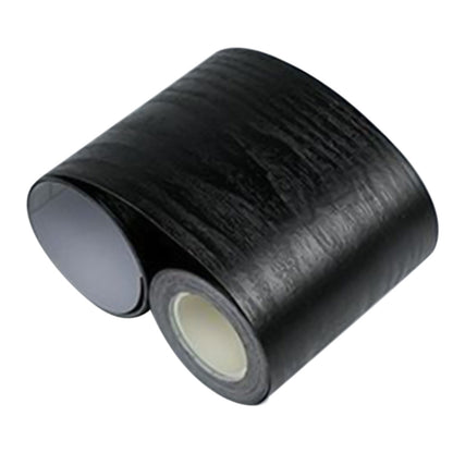 Peel and Stick Wood Grain Border Waterproof Sticker Self Adhesive for Wall-black